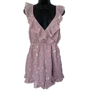 LF Angel Biba Embroidered Floral Blush Romper Playsuit